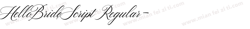 HelloBrideScript Regular字体转换